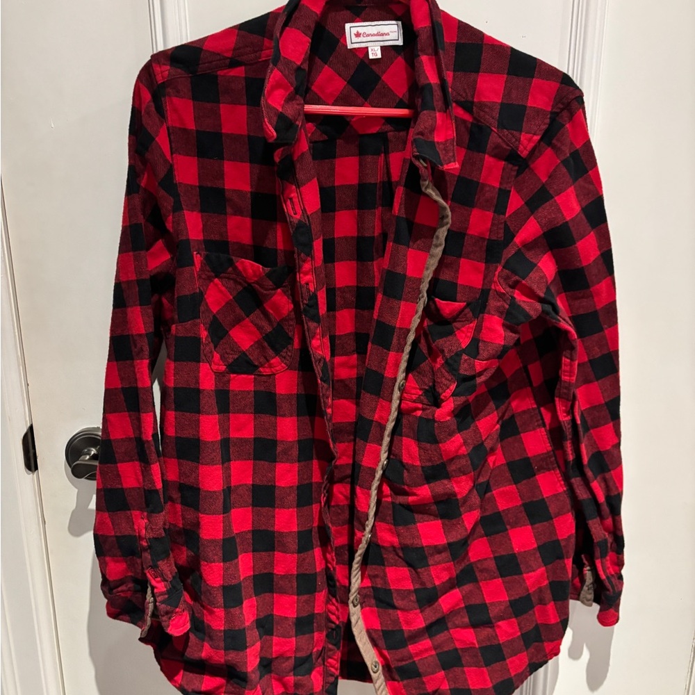 Red and Black Checkered Shirt